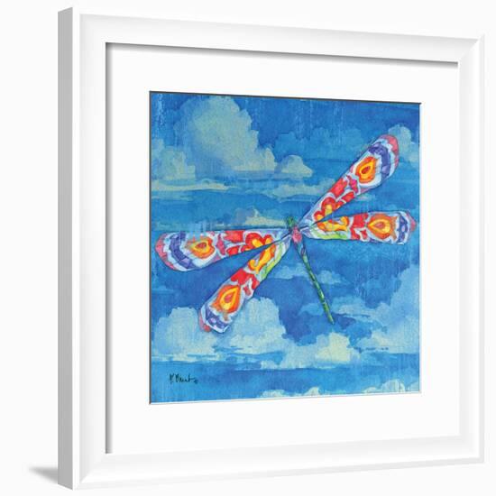 Wild Blue Dragonfly-Paul Brent-Framed Art Print