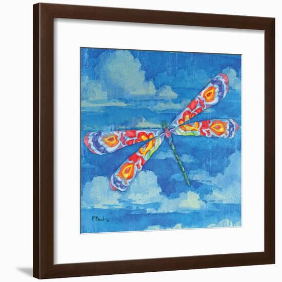 Wild Blue Dragonfly-Paul Brent-Framed Art Print