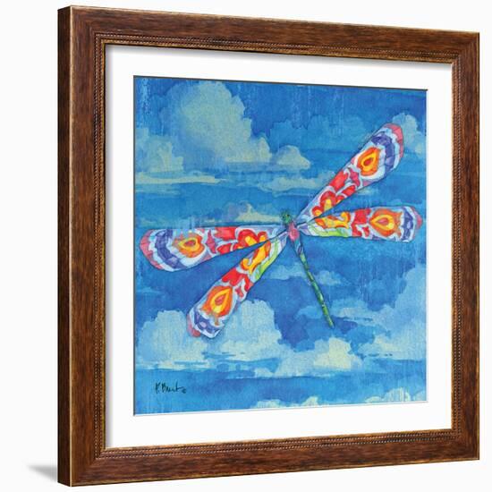 Wild Blue Dragonfly-Paul Brent-Framed Art Print