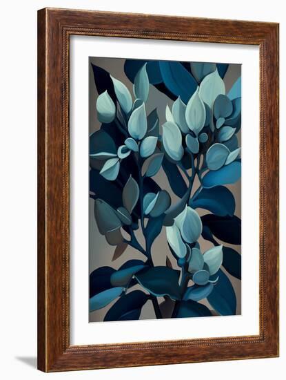 Wild Blue Eucalyptus-Lea Faucher-Framed Art Print