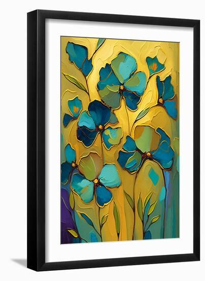 Wild Blue Flax-Avril Anouilh-Framed Art Print