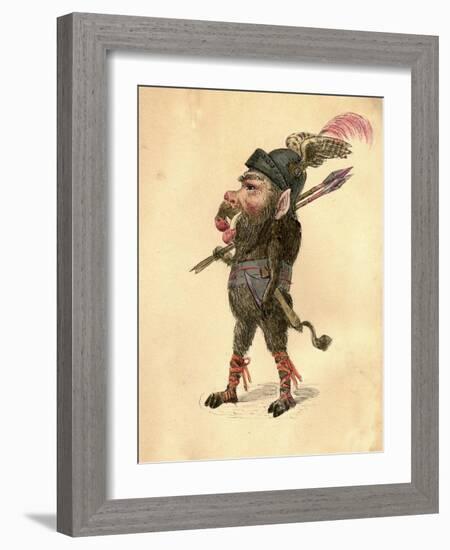 Wild Boar 1873 'Missing Links' Parade Costume Design-Charles Briton-Framed Giclee Print