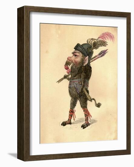 Wild Boar 1873 'Missing Links' Parade Costume Design-Charles Briton-Framed Giclee Print