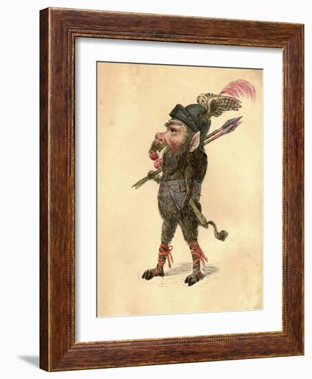 Wild Boar 1873 'Missing Links' Parade Costume Design-Charles Briton-Framed Giclee Print