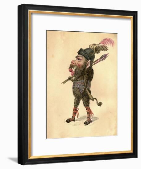 Wild Boar 1873 'Missing Links' Parade Costume Design-Charles Briton-Framed Giclee Print