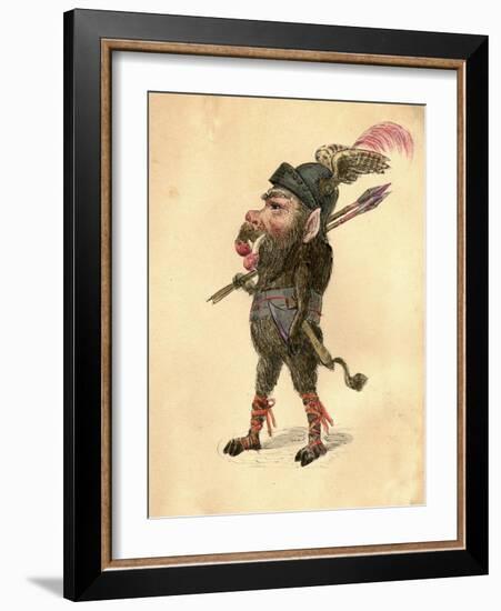 Wild Boar 1873 'Missing Links' Parade Costume Design-Charles Briton-Framed Giclee Print