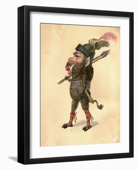 Wild Boar 1873 'Missing Links' Parade Costume Design-Charles Briton-Framed Giclee Print