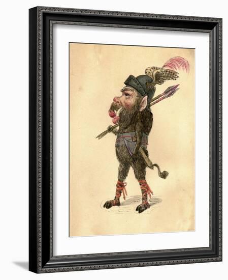 Wild Boar 1873 'Missing Links' Parade Costume Design-Charles Briton-Framed Giclee Print