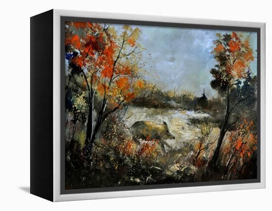 Wild Boar 56-Pol Ledent-Framed Stretched Canvas