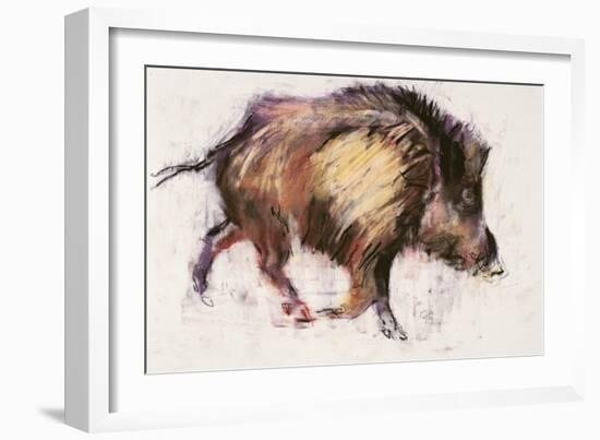 Wild Boar Trotting, 1999-Mark Adlington-Framed Giclee Print