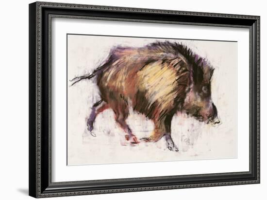 Wild Boar Trotting, 1999-Mark Adlington-Framed Giclee Print
