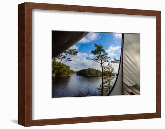 Wild camping, Stora Le Lake, Dalsland, Götaland, Sweden-Andrea Lang-Framed Photographic Print