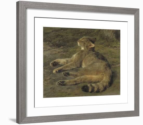 Wild Cat, 1850-Rosa Bonheur-Framed Premium Giclee Print