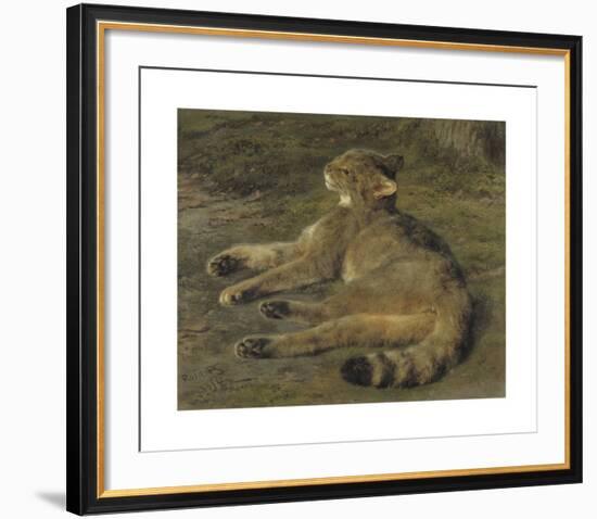 Wild Cat, 1850-Rosa Bonheur-Framed Premium Giclee Print