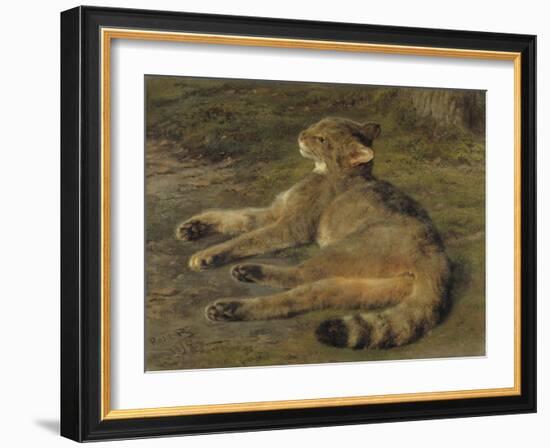 Wild Cat, 1850-Rosa Bonheur-Framed Giclee Print