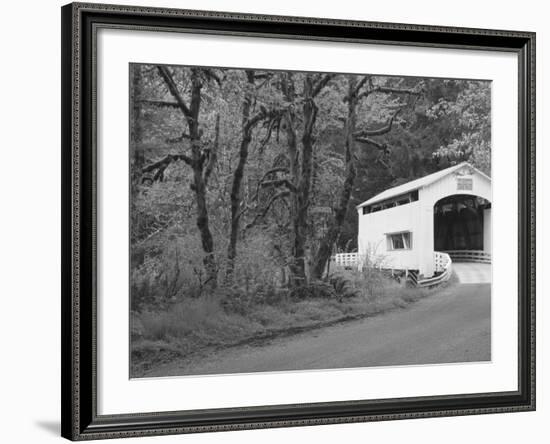 Wild Cat Covered Bridge, Lane County, Oregon, USA-William Sutton-Framed Photographic Print