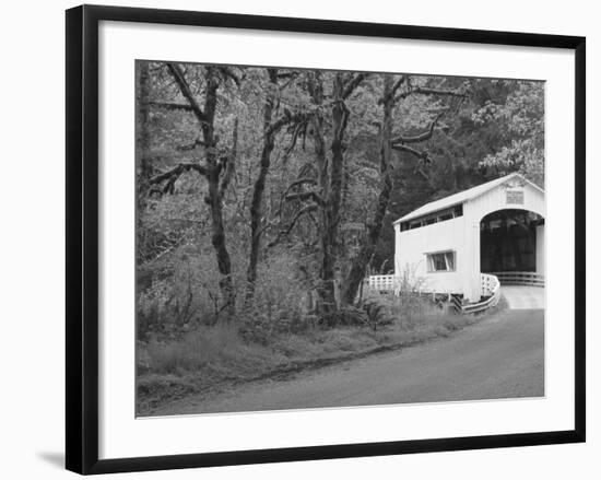 Wild Cat Covered Bridge, Lane County, Oregon, USA-William Sutton-Framed Photographic Print