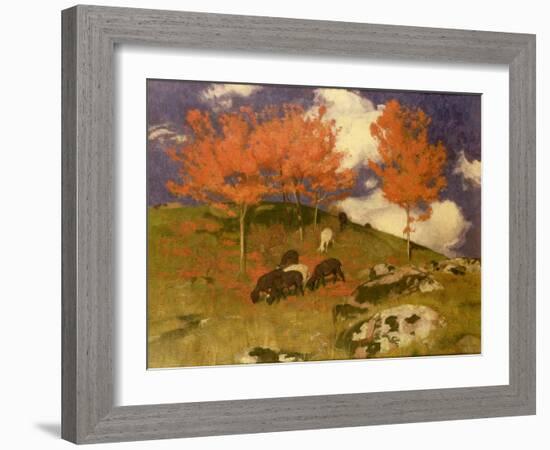 Wild Cherries in the Tyrol, c.1909-Adrian Scott Stokes-Framed Giclee Print