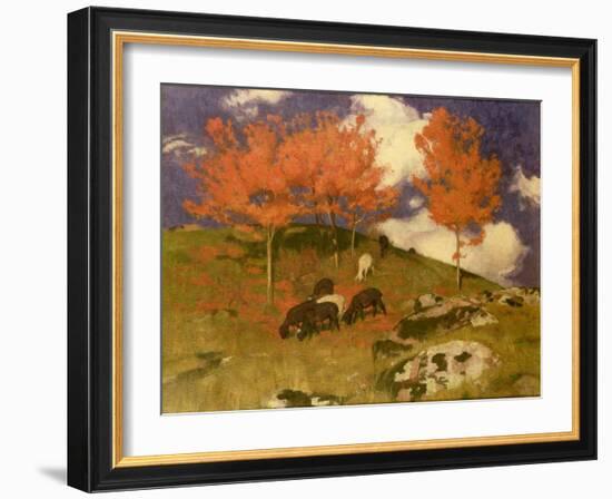 Wild Cherries in the Tyrol, c.1909-Adrian Scott Stokes-Framed Giclee Print