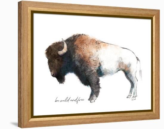 Wild Colorful Bison Dark Brown-Avery Tillmon-Framed Stretched Canvas