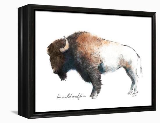 Wild Colorful Bison Dark Brown-Avery Tillmon-Framed Stretched Canvas