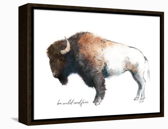 Wild Colorful Bison Dark Brown-Avery Tillmon-Framed Stretched Canvas