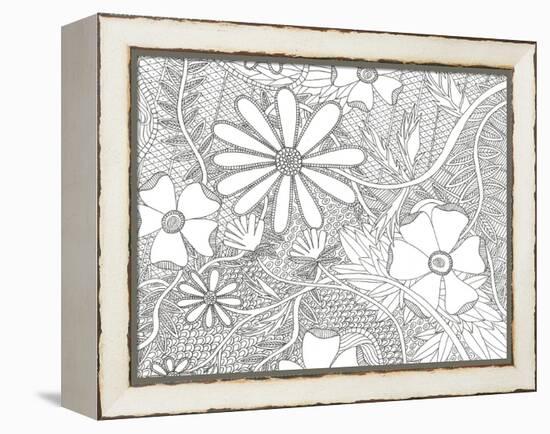 Wild Daisys Less-Pam Varacek-Framed Stretched Canvas