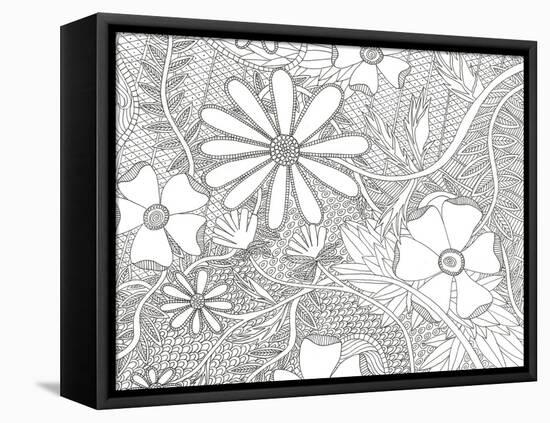 Wild Daisys Less-Pam Varacek-Framed Stretched Canvas