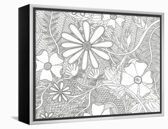 Wild Daisys Less-Pam Varacek-Framed Stretched Canvas