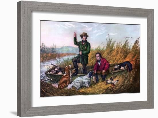 Wild Duck Shooting, 1854-Currier & Ives-Framed Giclee Print