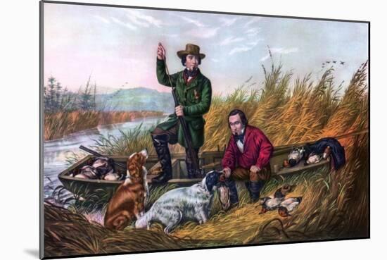 Wild Duck Shooting, 1854-Currier & Ives-Mounted Giclee Print