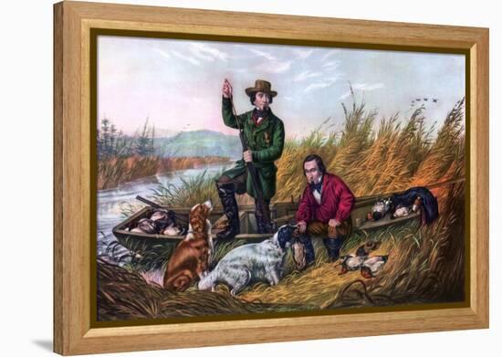 Wild Duck Shooting, 1854-Currier & Ives-Framed Premier Image Canvas