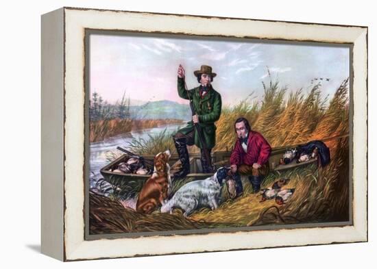 Wild Duck Shooting, 1854-Currier & Ives-Framed Premier Image Canvas