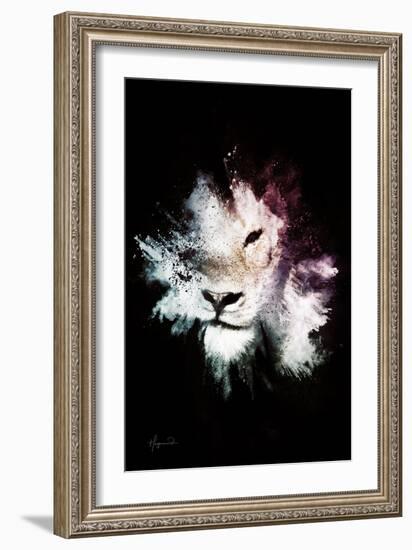 Wild Explosion Collection - The Lion-Philippe Hugonnard-Framed Art Print