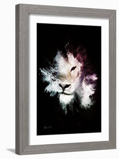 Wild Explosion Collection - The Lion-Philippe Hugonnard-Framed Art Print