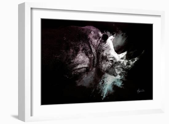 Wild Explosion Collection - The Rhino-Philippe Hugonnard-Framed Art Print