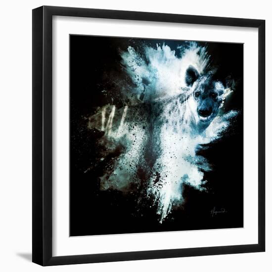 Wild Explosion Square Collection - The Hyena-Philippe Hugonnard-Framed Premium Giclee Print