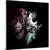 Wild Explosion Square Collection - The Rhino-Philippe Hugonnard-Mounted Art Print