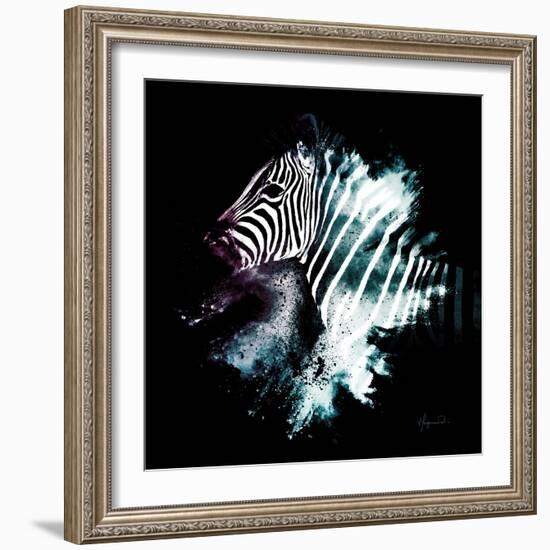 Wild Explosion Square Collection - The Zebra-Philippe Hugonnard-Framed Art Print