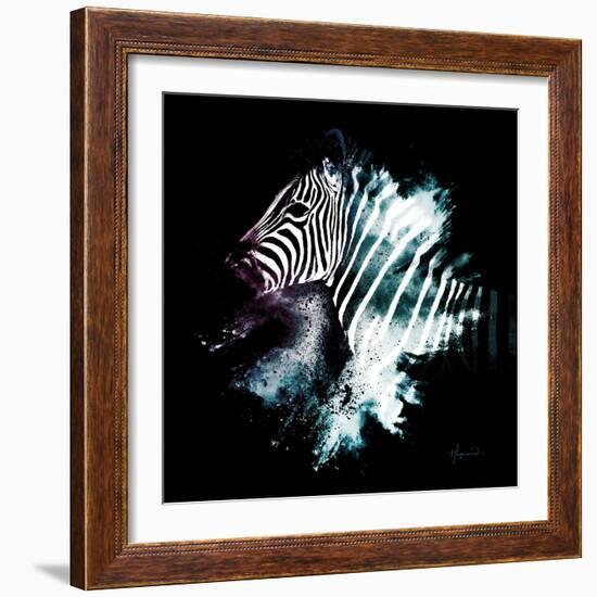 Wild Explosion Square Collection - The Zebra-Philippe Hugonnard-Framed Art Print