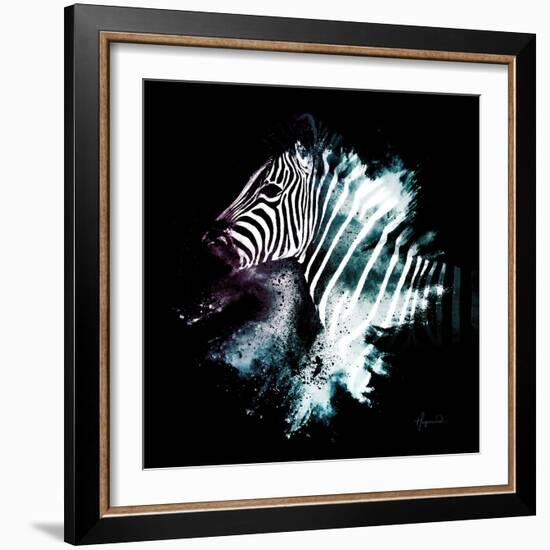 Wild Explosion Square Collection - The Zebra-Philippe Hugonnard-Framed Art Print