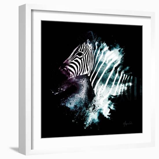 Wild Explosion Square Collection - The Zebra-Philippe Hugonnard-Framed Art Print