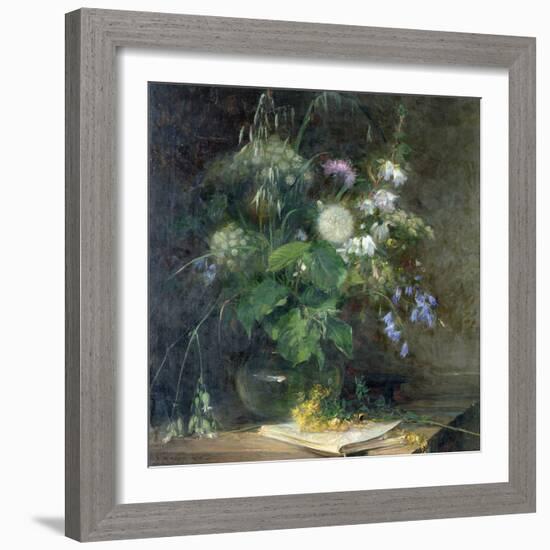 Wild Flowers in a Glass Vase, 1906-Bertha Wegmann-Framed Giclee Print