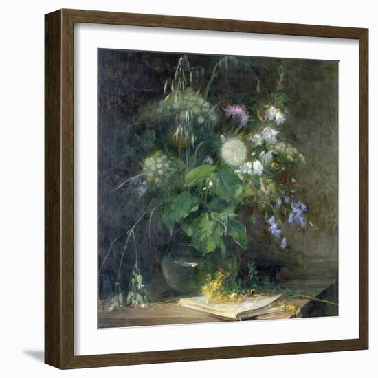 Wild Flowers in a Glass Vase, 1906-Bertha Wegmann-Framed Giclee Print
