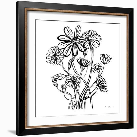 Wild Flowers Line I-Farida Zaman-Framed Art Print