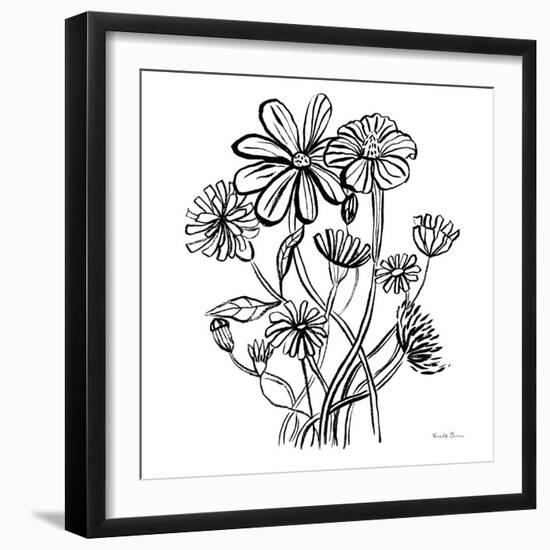 Wild Flowers Line I-Farida Zaman-Framed Art Print