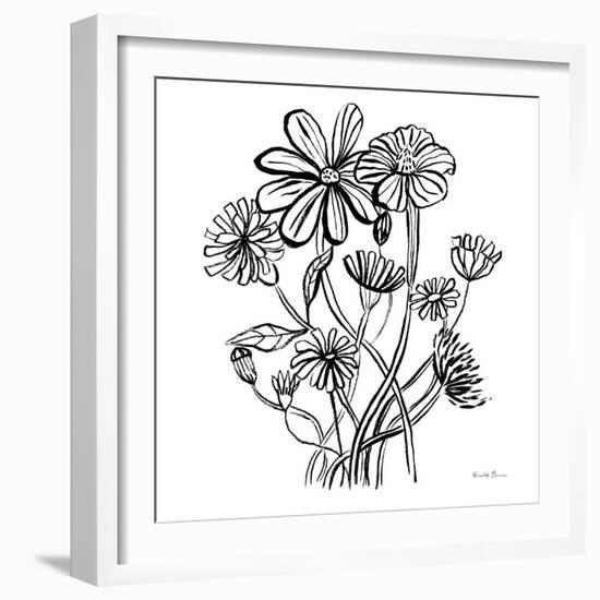 Wild Flowers Line I-Farida Zaman-Framed Art Print