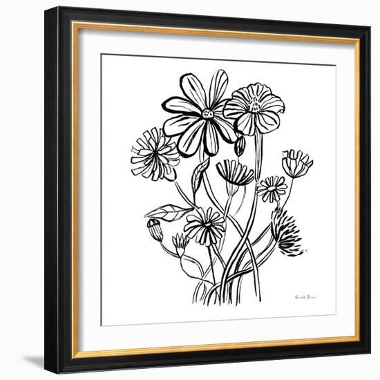 Wild Flowers Line I-Farida Zaman-Framed Art Print