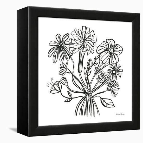 Wild Flowers Line II-Farida Zaman-Framed Stretched Canvas