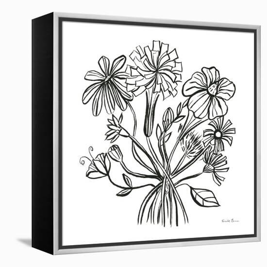 Wild Flowers Line II-Farida Zaman-Framed Stretched Canvas